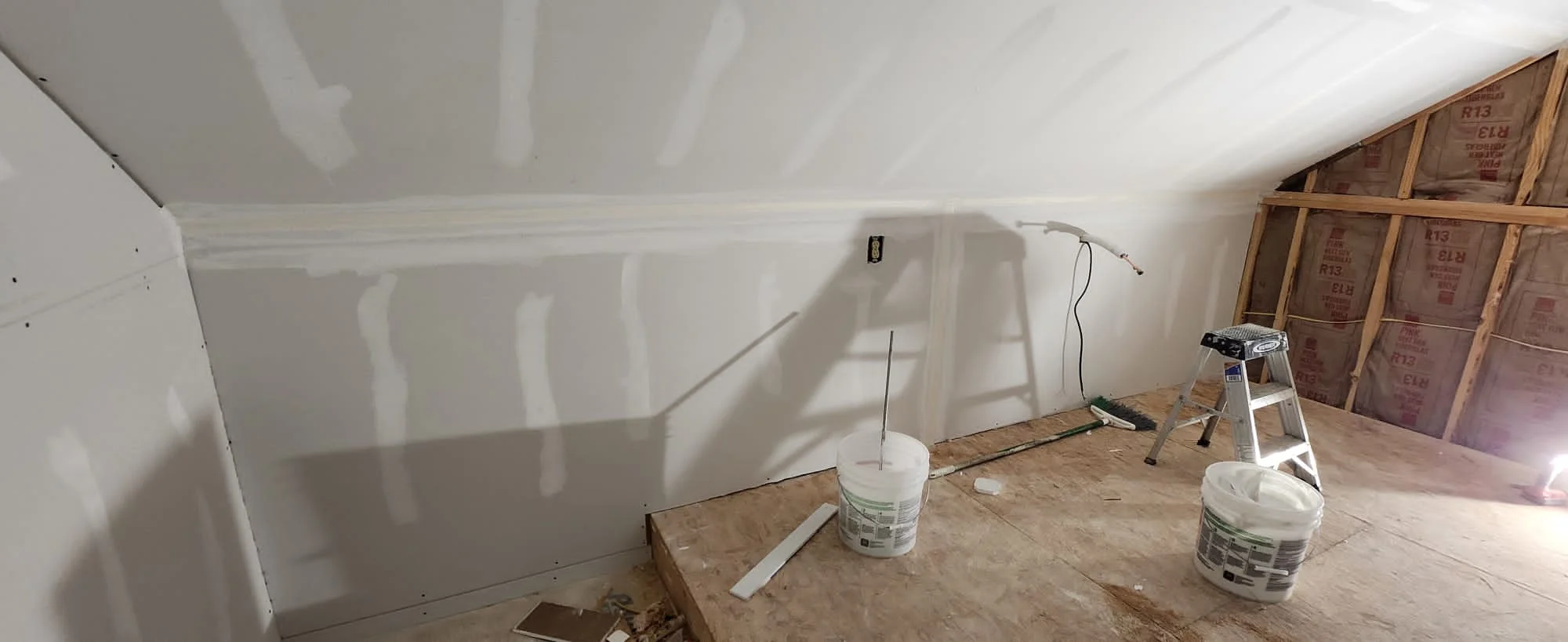 Attic Room Conversion: Insulation, Sheetrock, Flooring, and Paint